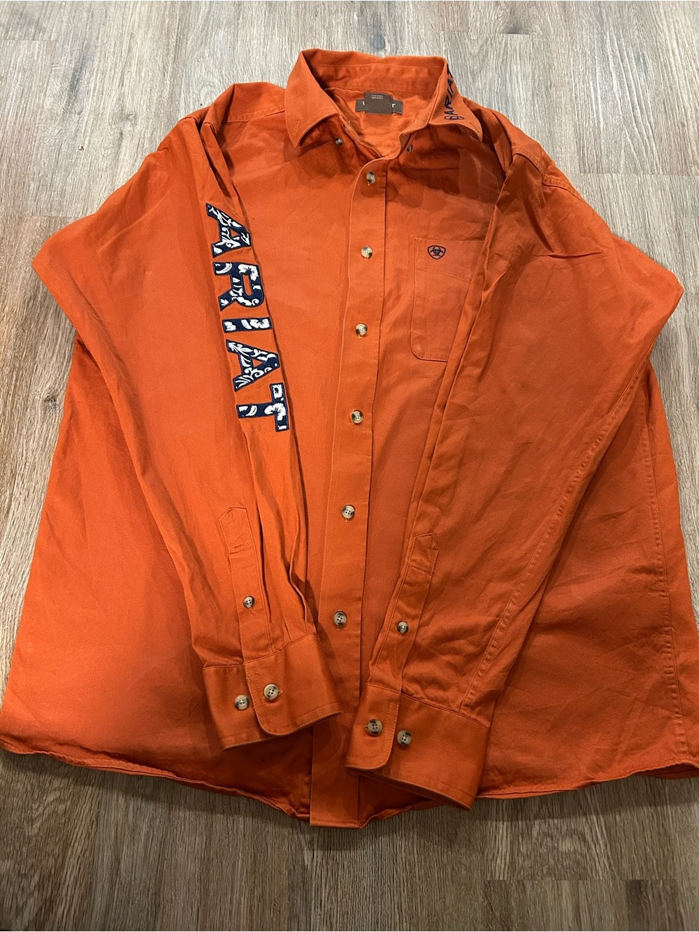 Ariat Rustic Orange Men’s Button-Up Shirt